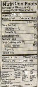 The Nutrition Facts of Swad Organic Moong Split 
