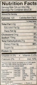 The Nutrition Facts of Swad Organic Urad Dal 