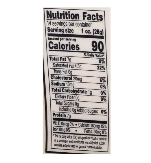 The Nutrition Facts of Swad Paneer Cubes
