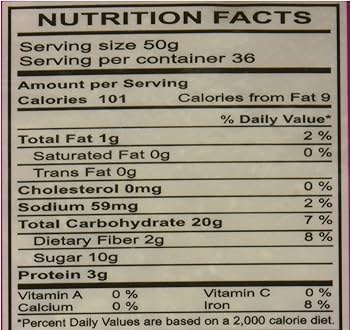 The Nutrition Facts of Swad Poha Thick