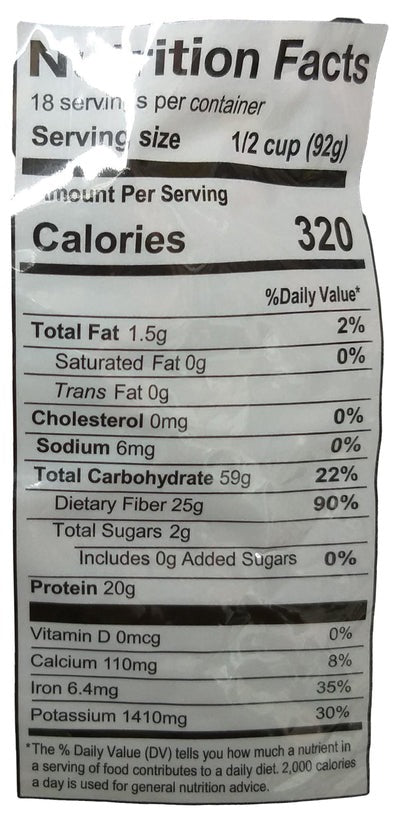 The Nutrition Facts of Swad Red Beans (Small) 