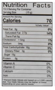 The Nutrition Facts of Swad Santra Candy