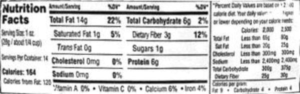 This is The Nutrition of Swad Slivered Almond