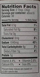 The Nutrition Facts of Swad Tandoori Paste 