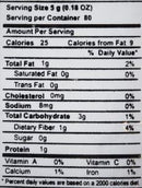The Nutrition Facts of Swad Tukmaria 