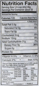 The Nutrition Facts of Swad Urad Split 