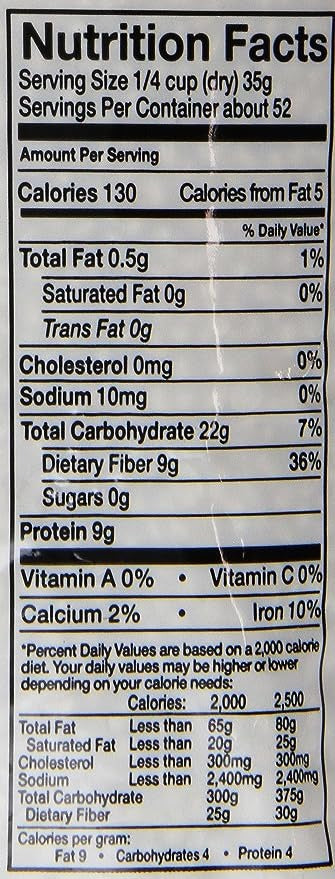 The Nutrition Facts of Swad Urad  Whole Gota Dal 