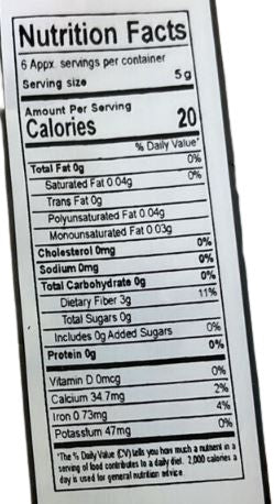The Nutrition Facts of Swad Bay Leaves 
