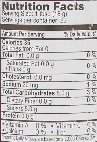 The Nutrition Facts of Sweet & Sour Plum Chutney Sauce 