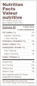 This is the Nutrition of TWI - CRISPY COOKIES  - NAN KHATAI.