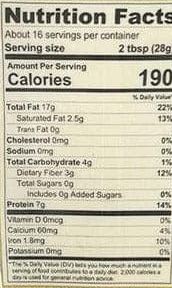 The Nutrition Facts of Tahini Organic Achava 