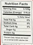 The Nutrition Facts of This is the Nutrition of Tapal Danedar Black Tea (80 Round T-Bags).