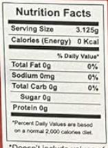 The Nutrition Facts of This is the Nutrition of Tapal Danedar Black Tea (80 Round T-Bags).