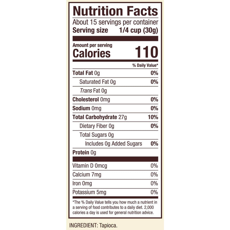 The Nutrition Facts of Tapioca Starch Flour