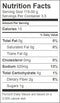 The Nutrition Facts of Tasty Joy Young Corn 