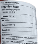 The Nutrition Facts of Tea Valley Royal Assam Tea Original Small  