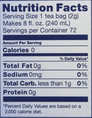 The Nutrition Facts of This is the Nutrition of Tetley Masala  (72 T-Bags)
