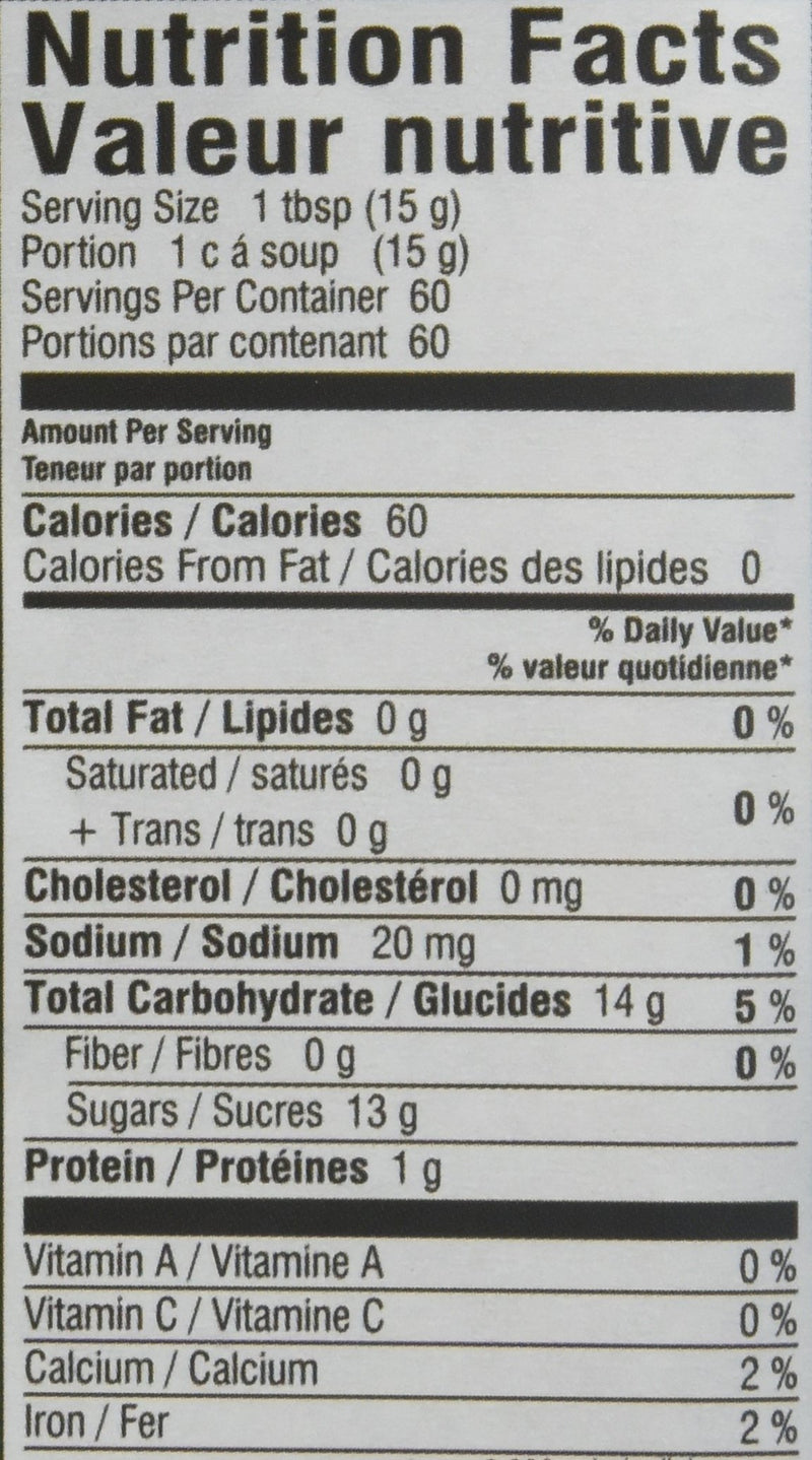 The Nutrition Facts of Udupi Jaggery Powder Large 