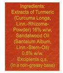 The Nutrition Facts of VICCO Turmeric Skin Cream