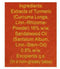The Nutrition Facts of VICCO Turmeric Skin Cream