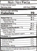 The Nutrition Facts of Vadilal Anar Dana