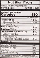 The Nutrition Facts of Vadilal quick Treat Aloo Palak