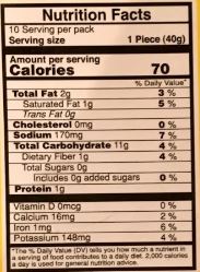 The Nutrition Facts of Vadilal quick Treat Aloo Tikki