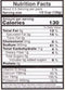 The Nutrition Facts of Vadilal quick Treat Baingan Bharta