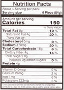 The Nutrition Facts of Vadilal quick Treat Batata Vada