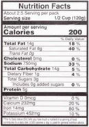 The Nutrition Facts of Vadilal quick Treat Dal Makhni