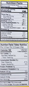 The Nutrition Facts of Vadilal quick Treat Dum Pukht Biryani