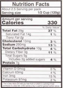 The Nutrition Facts of Vadilal quick Treat Methi Mutter Malai