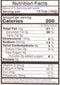 The Nutrition Facts of Vadilal quick Treat Mutter Paneer