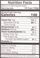 The Nutrition Facts of Vadilal quick Treat Pav Bhaji