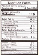The Nutrition Facts of Vadilal quick Treat Sarso Ka Saag