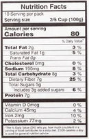 The Nutrition Facts of Vadilal quick Treat Unfried Patra Rolls