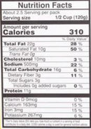 The Nutrition Facts of Vadilal quick Treat kofta Curry