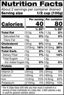 The Nutrition Facts of Vigo Hearts of Palm Whole 