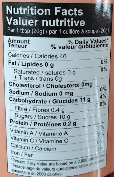 The Nutrition Facts of Village Murabba Ashrafi 