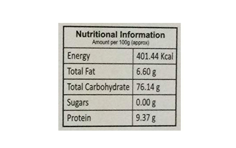 The Nutrition Facts of White Pepper Powder 