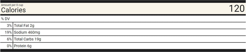 The Nutrition Facts of Ziyad Chick Peas 