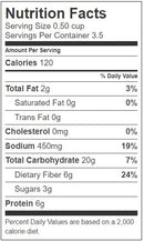 The Nutrition Facts of Ziyad Chick Peas 