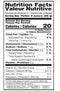 The Nutrition Facts of Ziyad Chopped Molokhiya