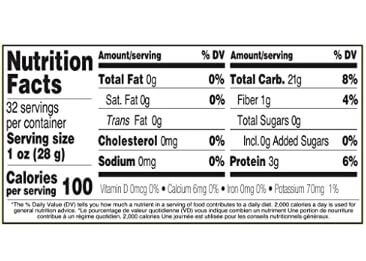 The Nutrition Facts of Ziyad Cracked Wheat Fine