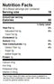 The Nutrition Facts of Ziyad Custard Powder 