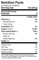 The Nutrition Facts of Ziyad  Hot Pickled Pepper 