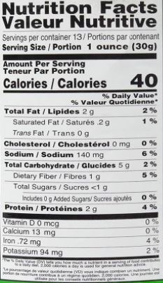 The Nutrition Facts of Ziyad Hummus Musabahha 