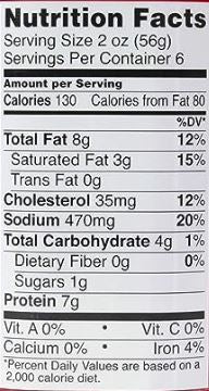 The Nutrition Facts of Ziyad Luncheon Loaf 