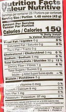 The Nutrition Facts of Ziyad Medium Couscous