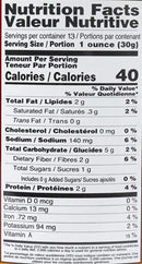 The Nutrition Facts of Ziyad Premium Hummus